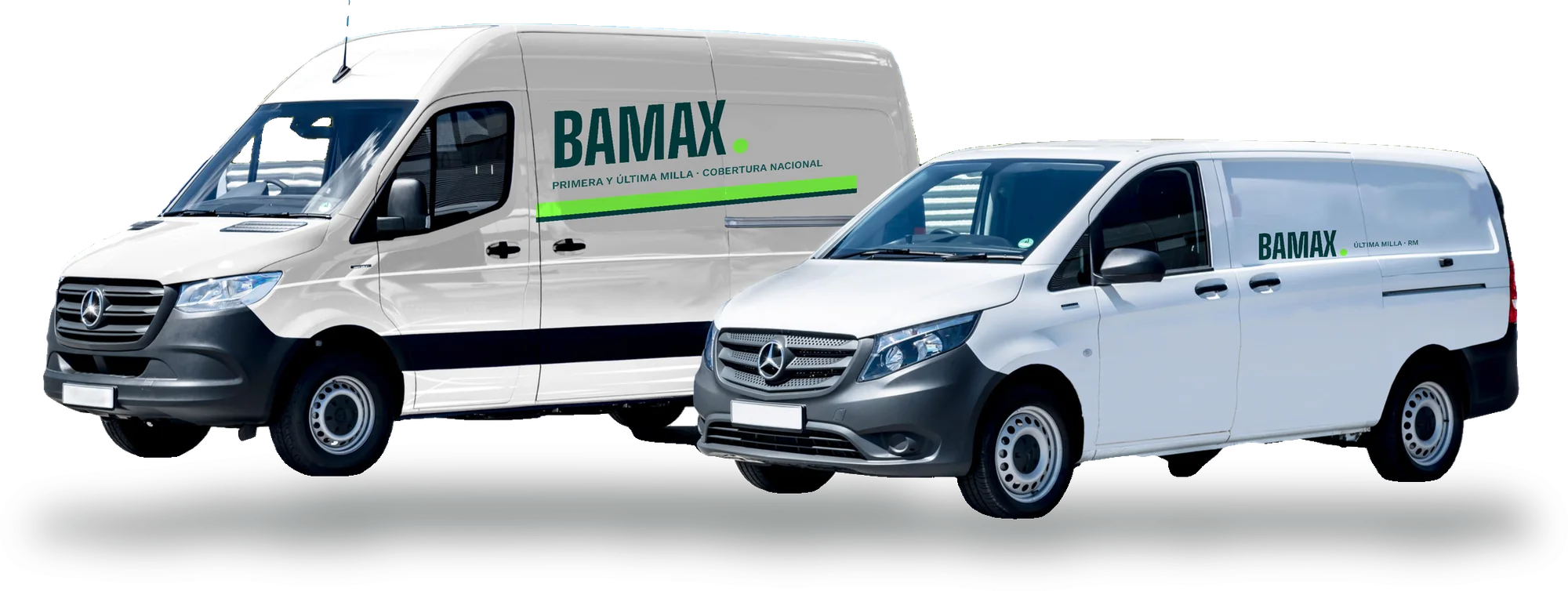 Flota BAMAX: furgón de carga y furgón de última milla rotulados